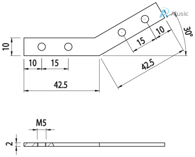 Alusic 30° miter connector