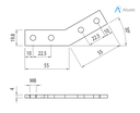 Alusic 30° miter connector