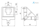 Alusic 42x42 bracket