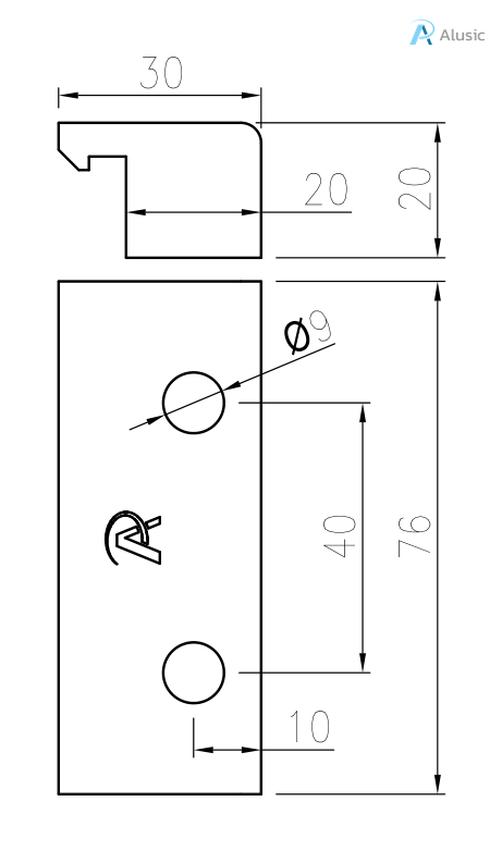 Alusic Adjustable fastening block