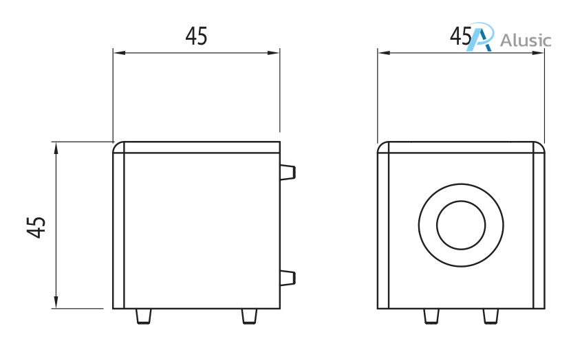 Alusic Cubic connector 2d