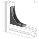 Alusic 25x80 bracket