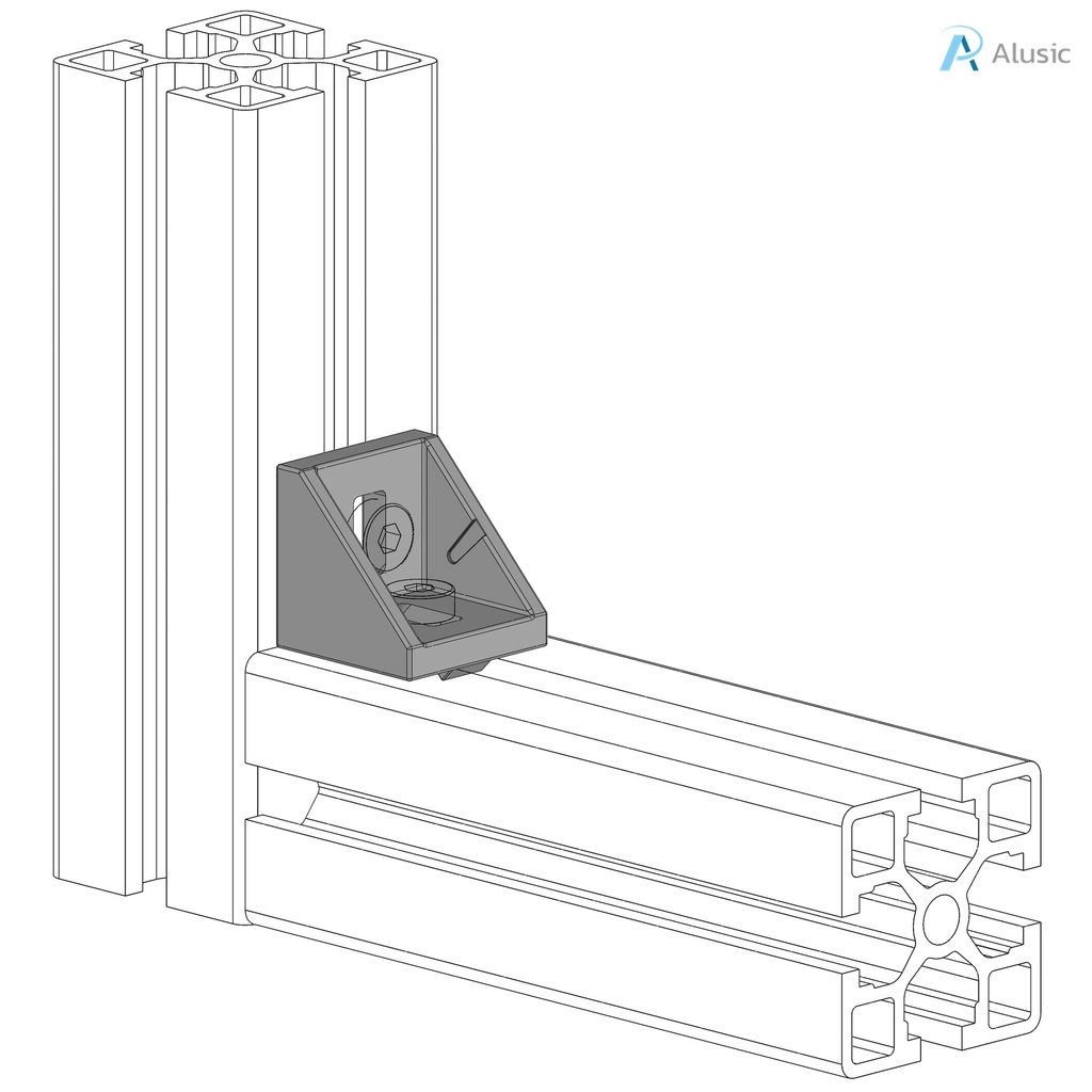 Alusic 27x27 bracket