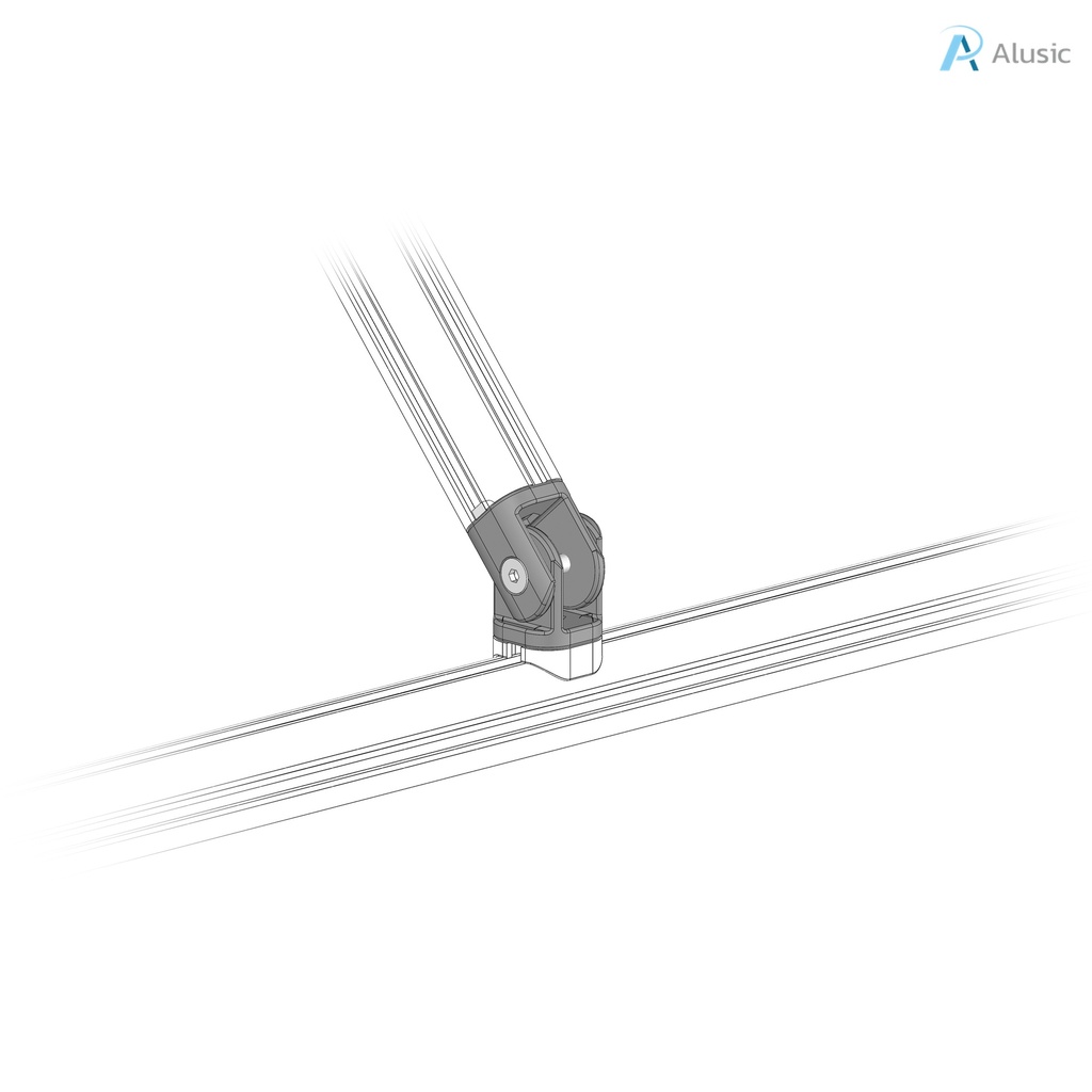 Alusic 30x30 swivel joint