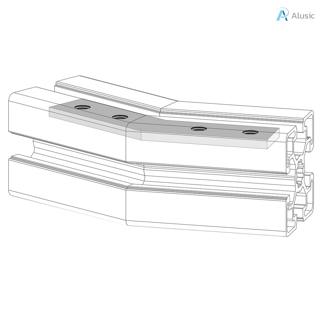 Alusic 30° miter connector