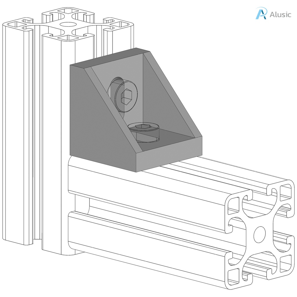 Alusic 38x38 bracket