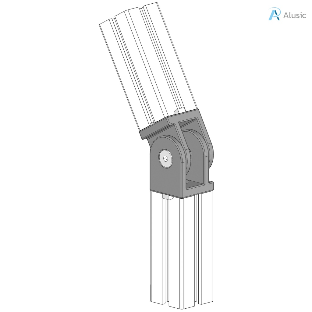 Alusic 40x40 swivel joint