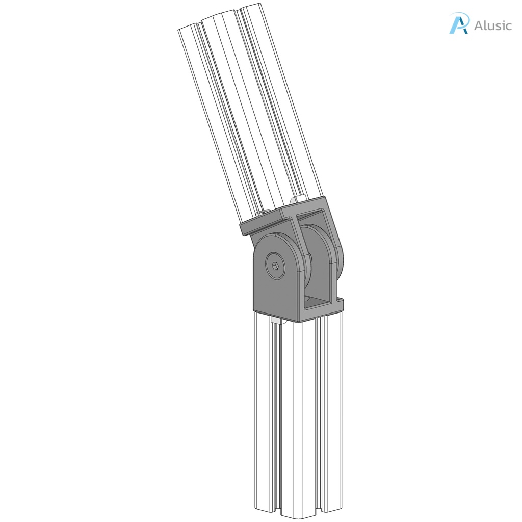 Alusic 40x40 swivel joint