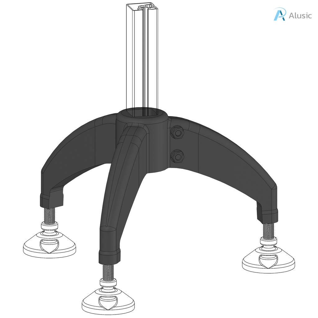 Alusic 40x40 tripod foot
