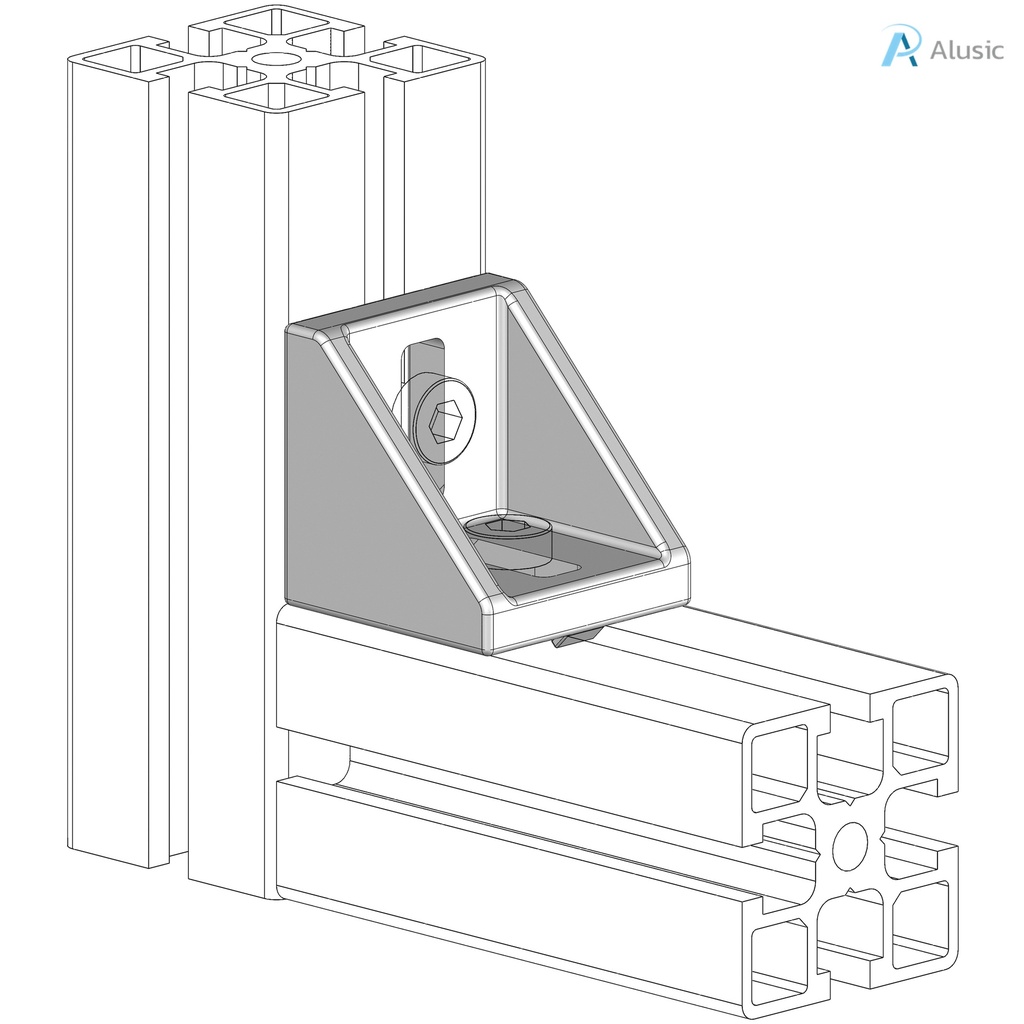 Alusic 43x43 bracket