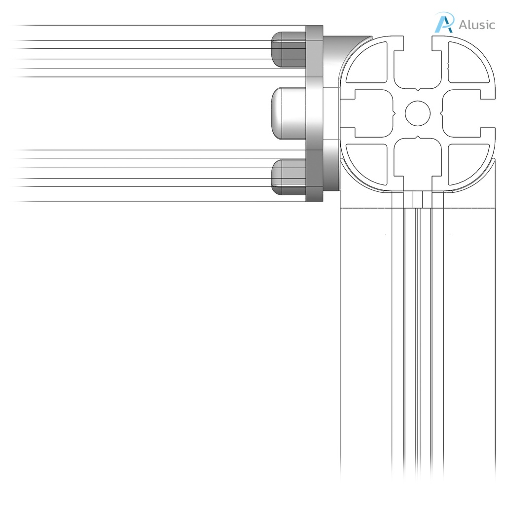 Alusic 45x45 adjustable joint