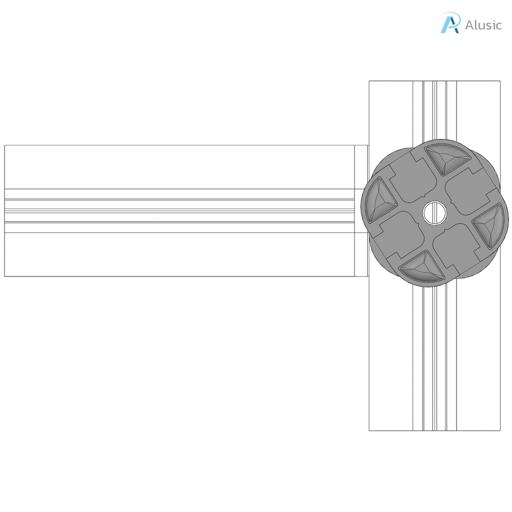 Alusic 45x45 adjustable joint