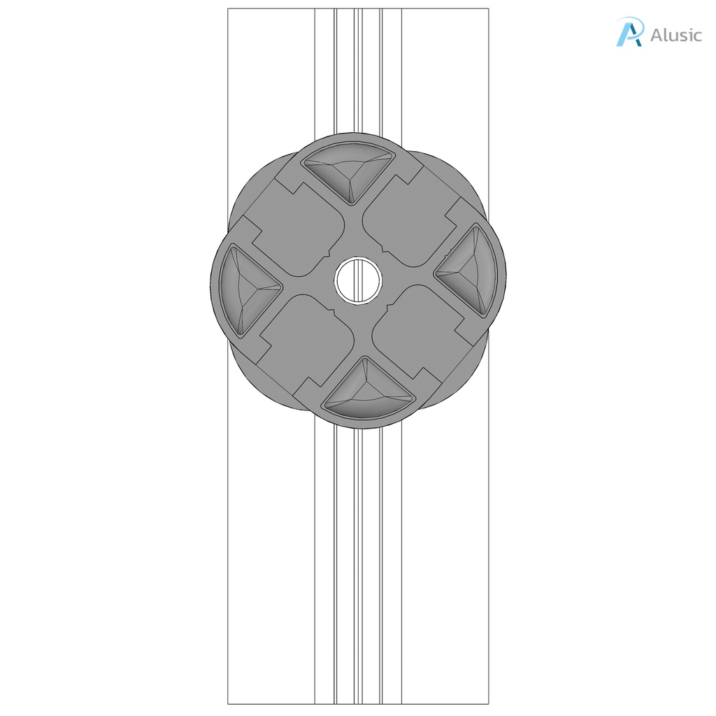 Alusic 45x45 adjustable joint