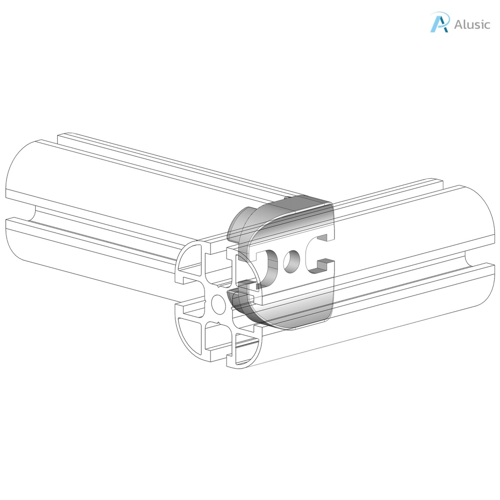 Alusic 45x45 joint double reference