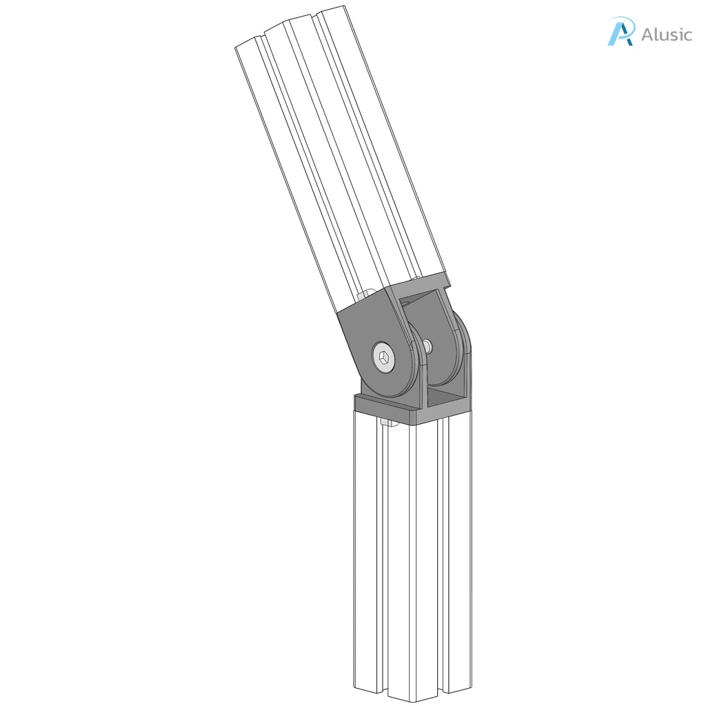Alusic 45x45 swivel joint