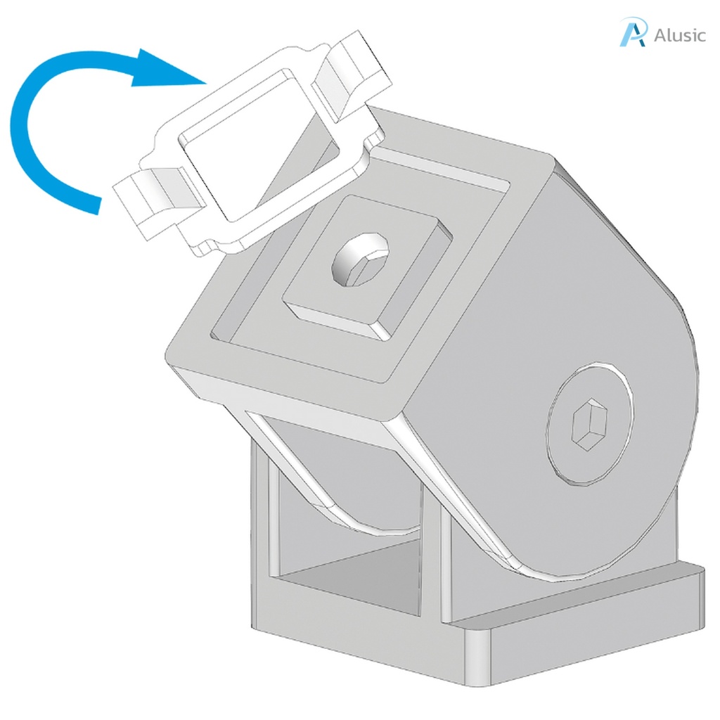 Alusic 45x45 swivel joint