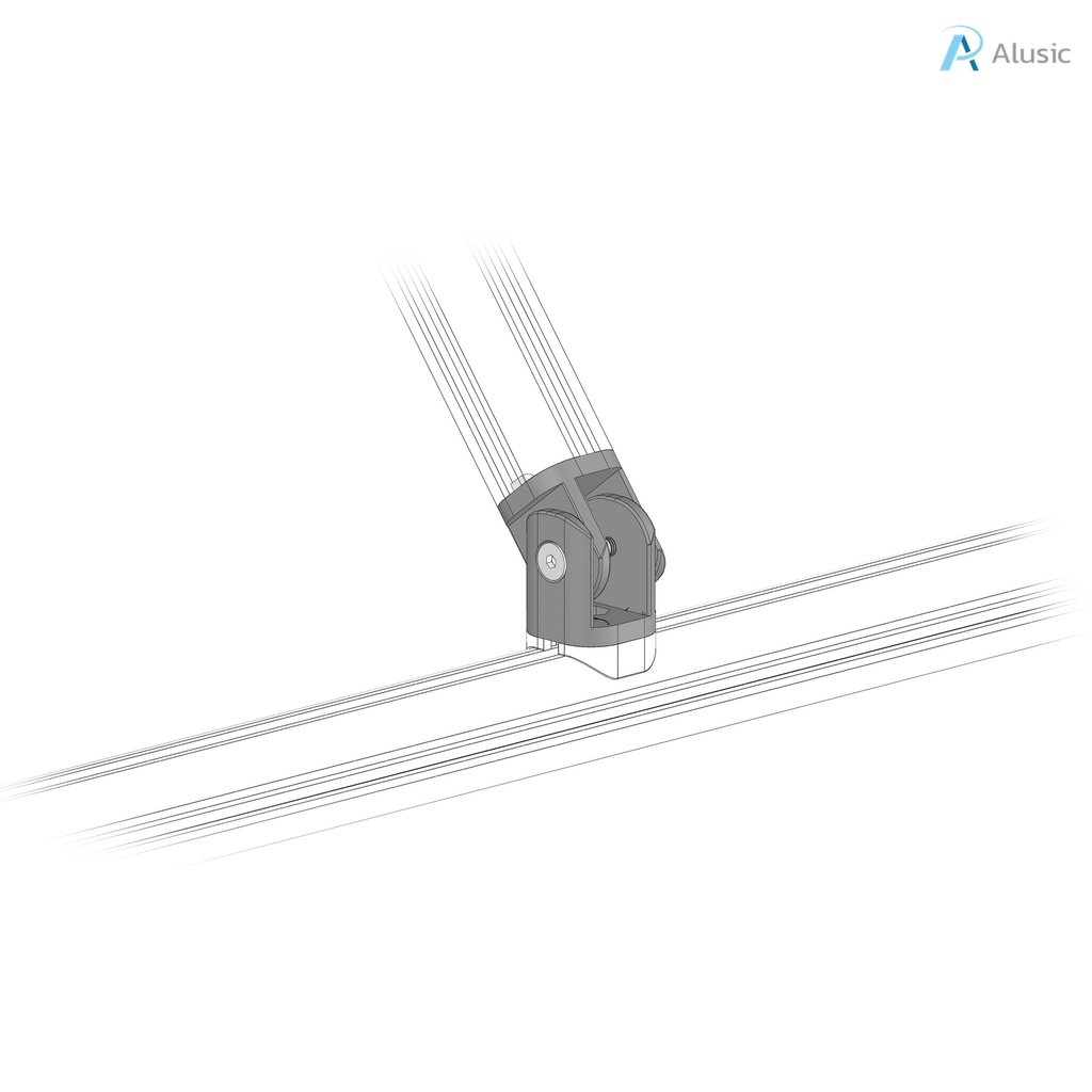 Alusic 45x45 swivel joint