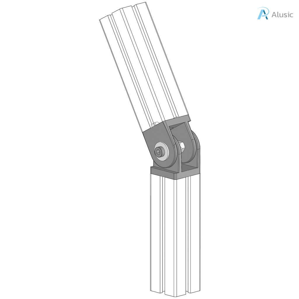 Alusic 45x45 swivel joint adjustable