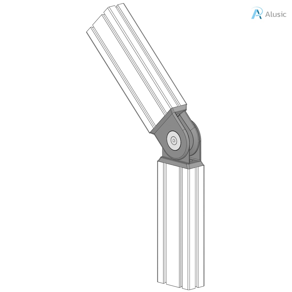 Alusic 45x90 swivel joint