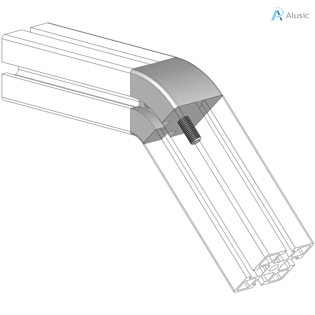 Alusic 45° angle connector
