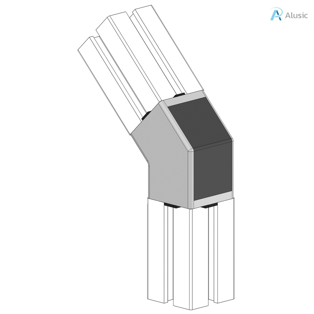 Alusic 45° angle connector