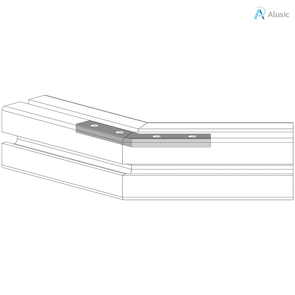 Alusic 45° miter connector