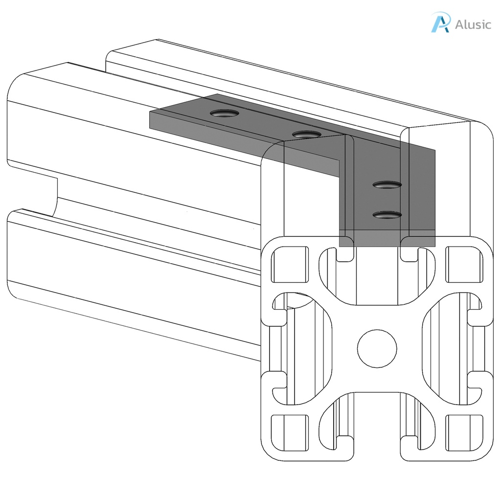 Alusic 45° miter connector