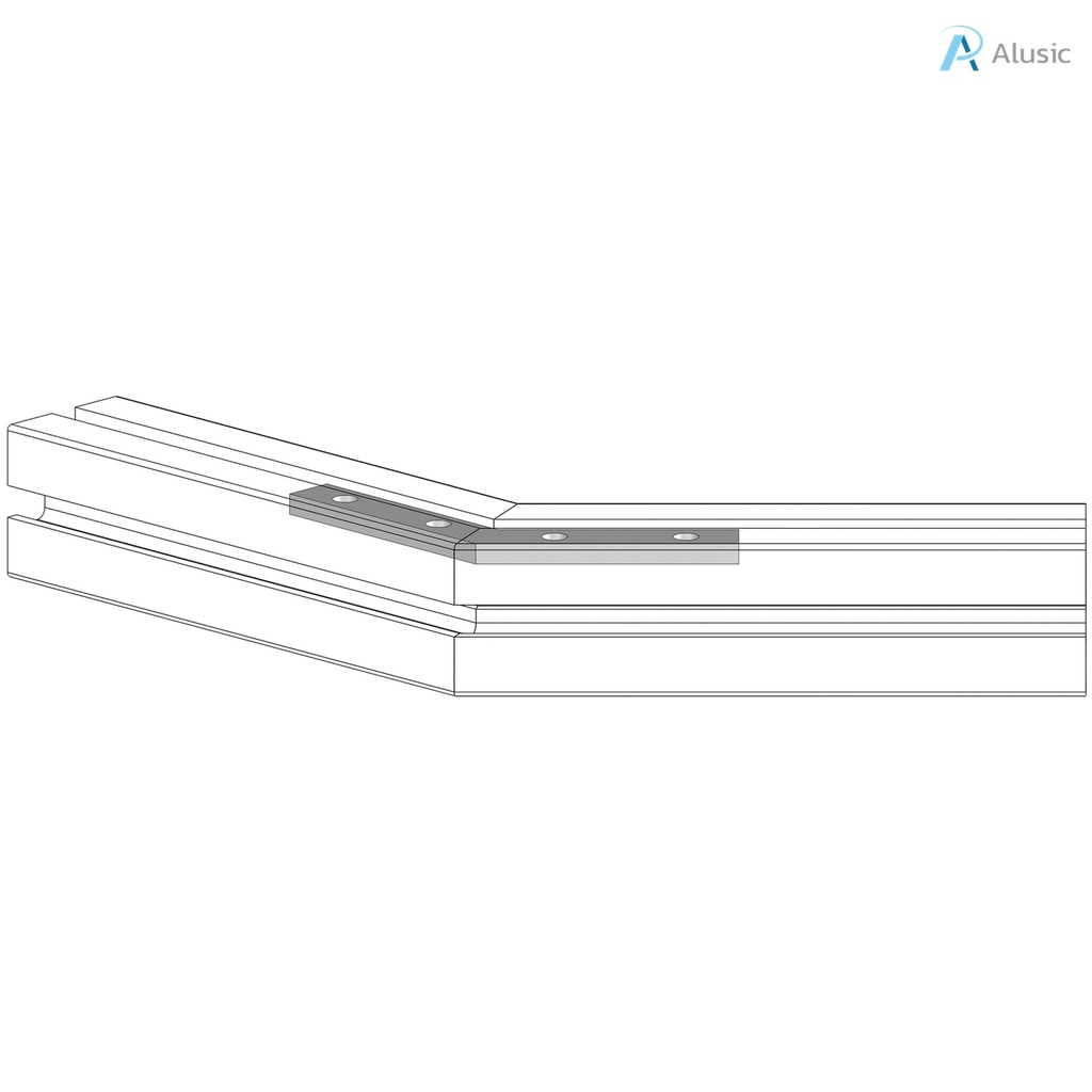 Alusic 45° miter connector