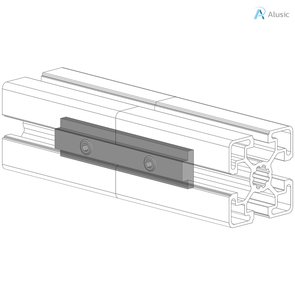 Alusic 90 mm profile connector
