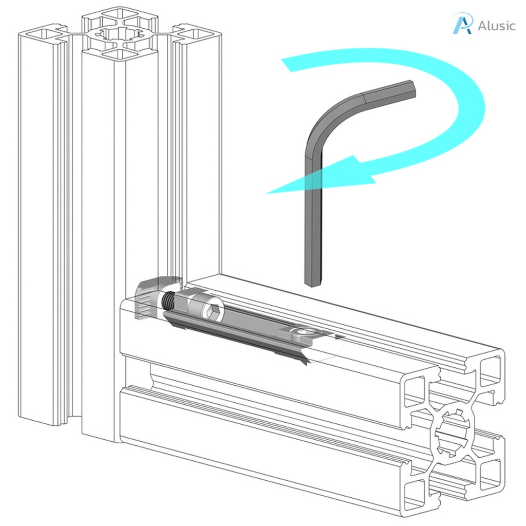 Alusic 90° milling connector