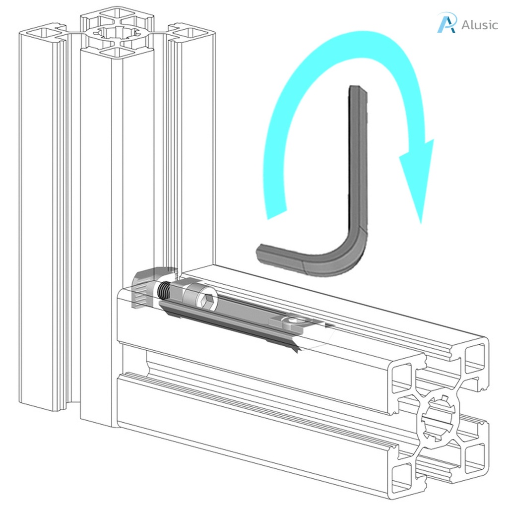 Alusic 90° milling connector