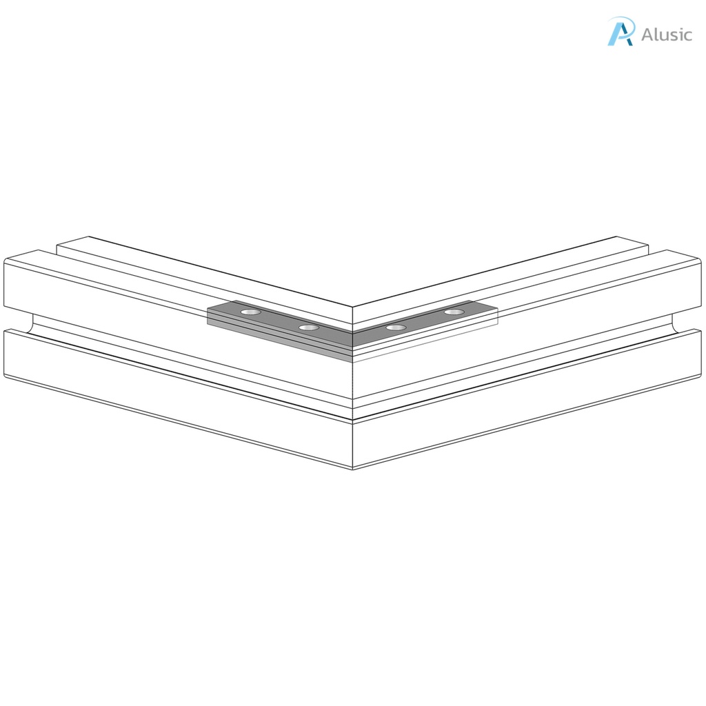 Alusic 90° miter connector