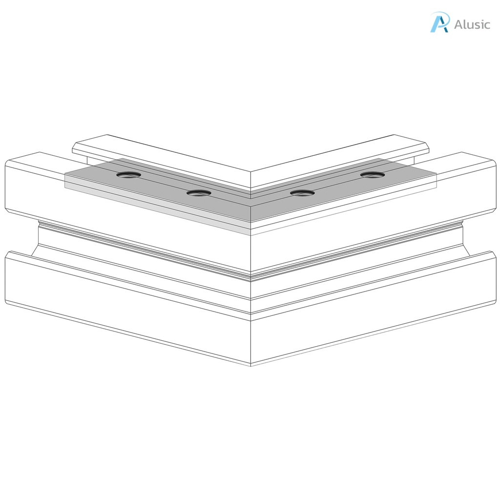Alusic 90° miter connector