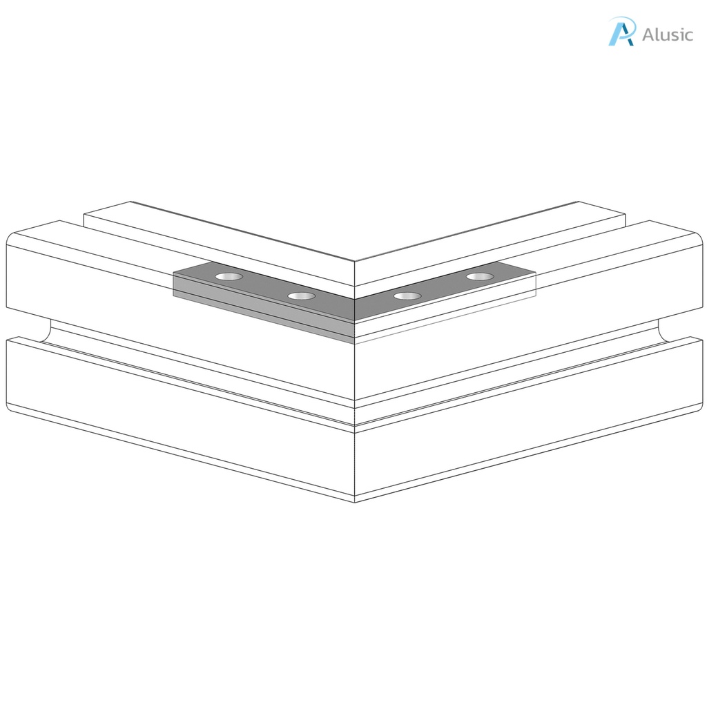 Alusic 90° miter connector