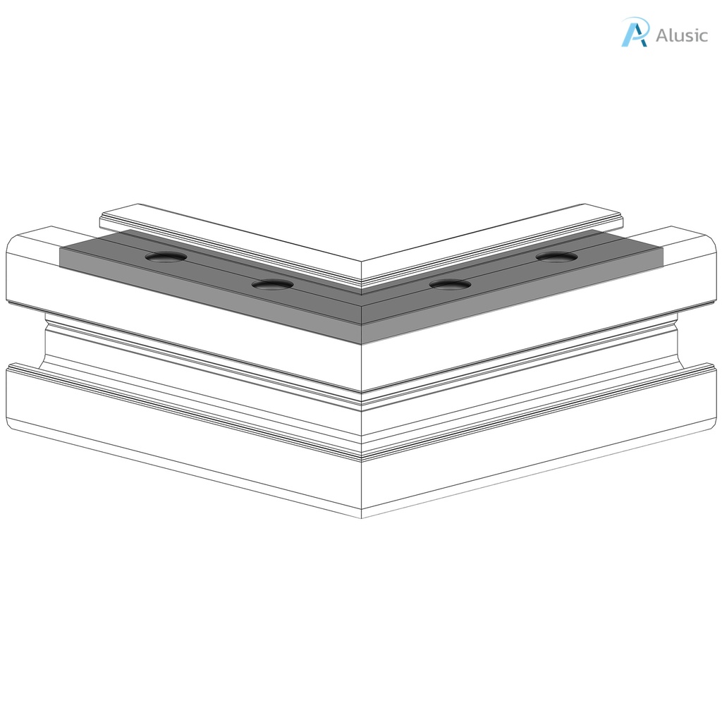 Alusic 90° miter connector