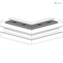 Alusic 90° miter connector