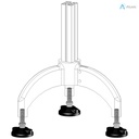 Alusic Anti-slip levelling swivel feet, Ø80 mm, M8