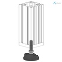 Alusic Anti-slip levelling swivel feet, Ø80 mm, M8