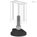 Alusic Anti-slip levelling swivel feet, Ø80 mm, M8