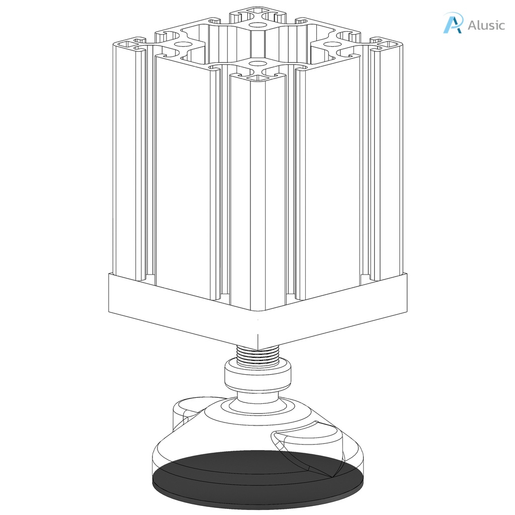 Alusic Anti-slip plates, Ø40 mm