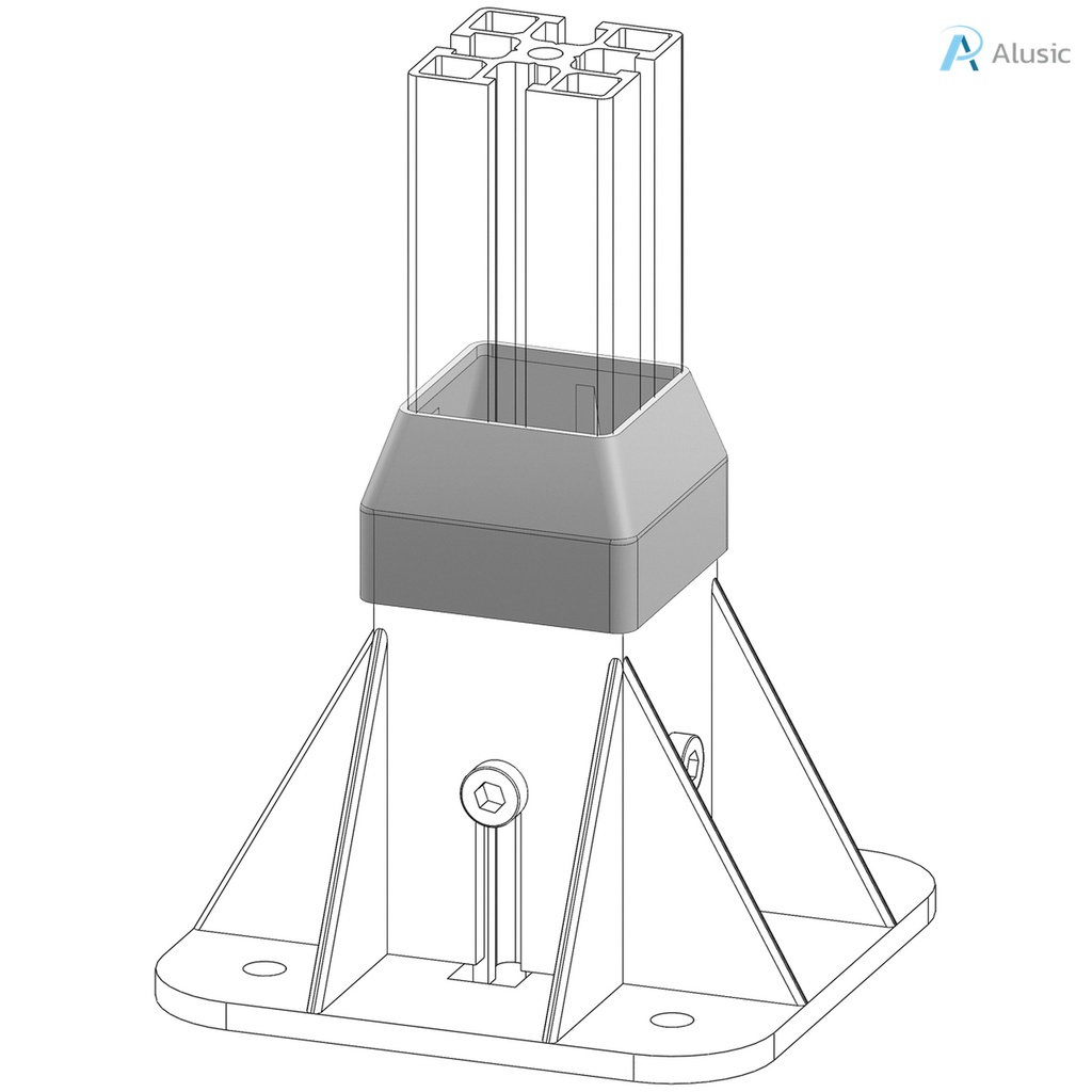 Alusic Cap for pillar, 45x45