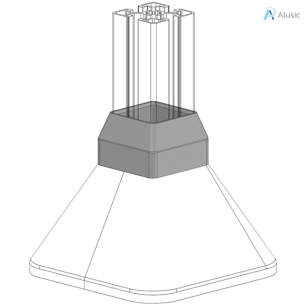 Alusic Cap for pillar, 45x45