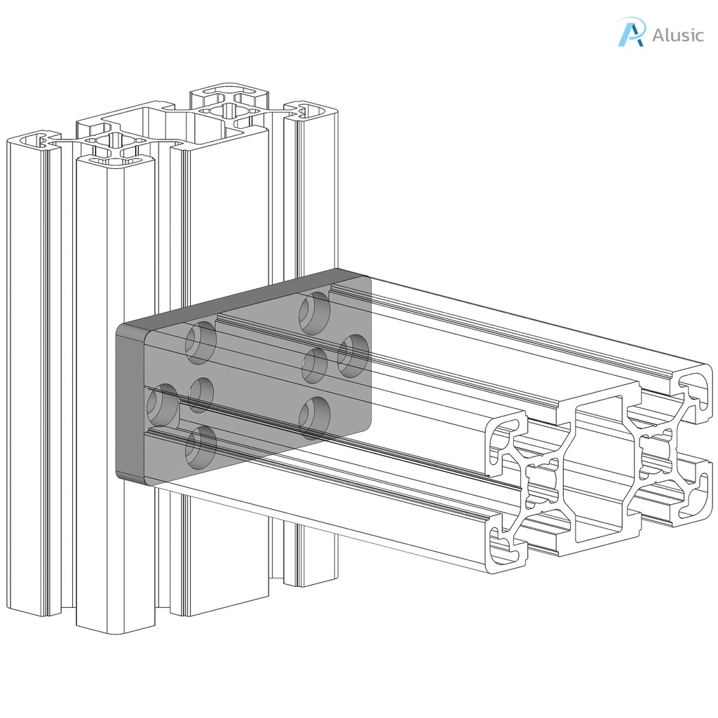 Alusic Connection plate 40x80