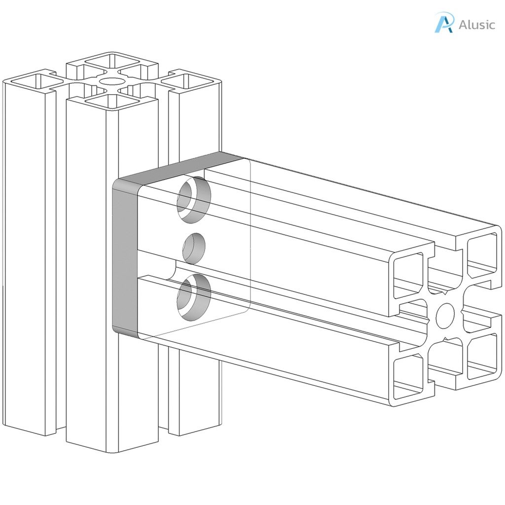 Alusic Connection plate 45x45