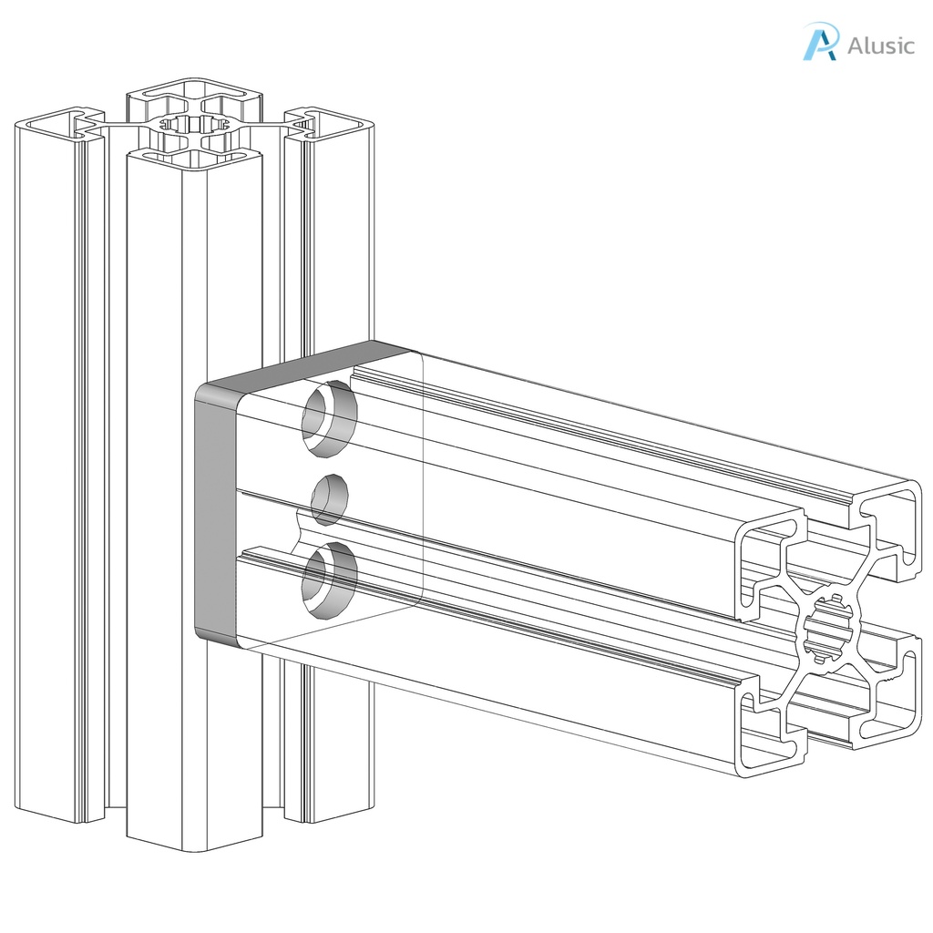 Alusic Connection plate 45x45