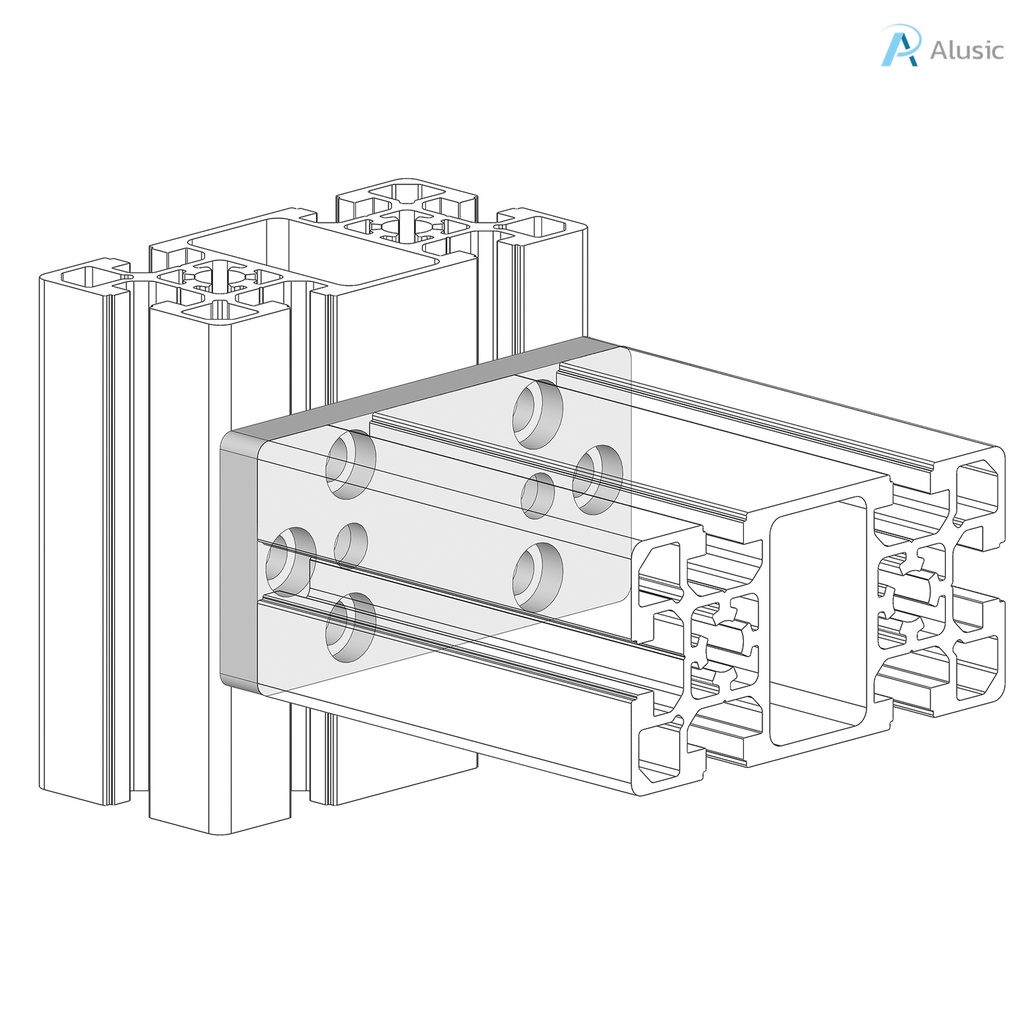 Alusic Connection plate 50x100