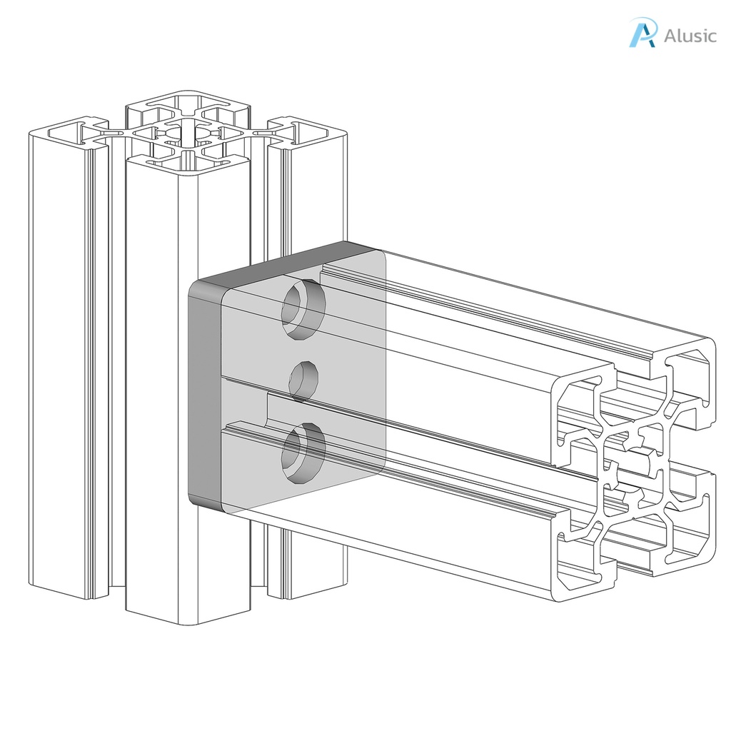 Alusic Connection plate 50x50