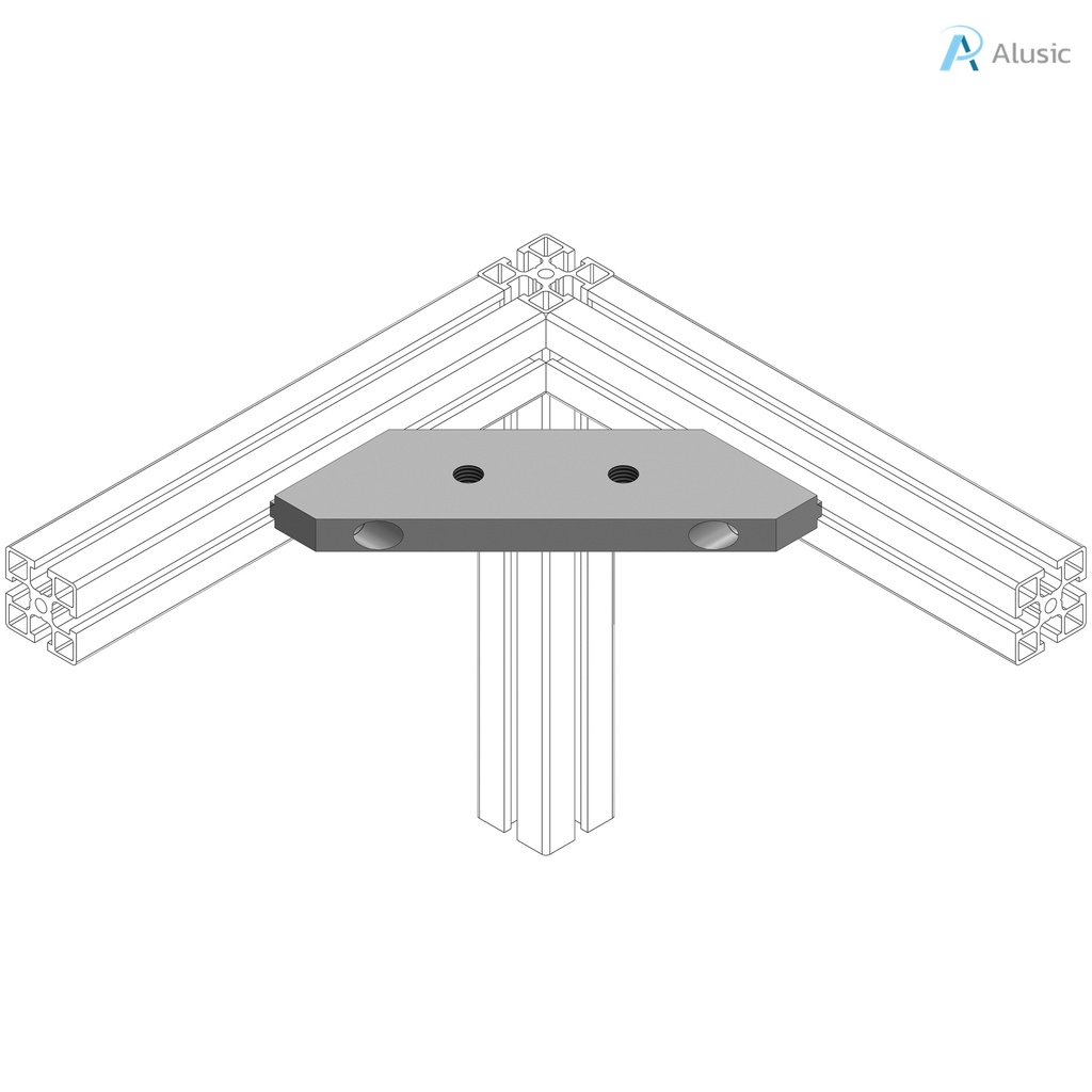 Alusic Corner brace, 245x70 mm