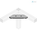 Alusic Corner brace, 245x70 mm