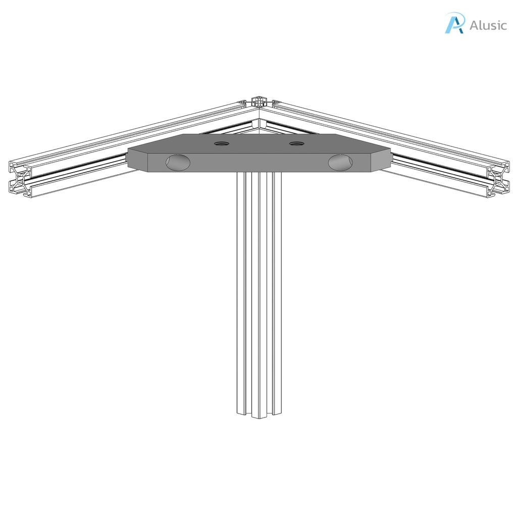 Alusic Corner brace, 245x70 mm